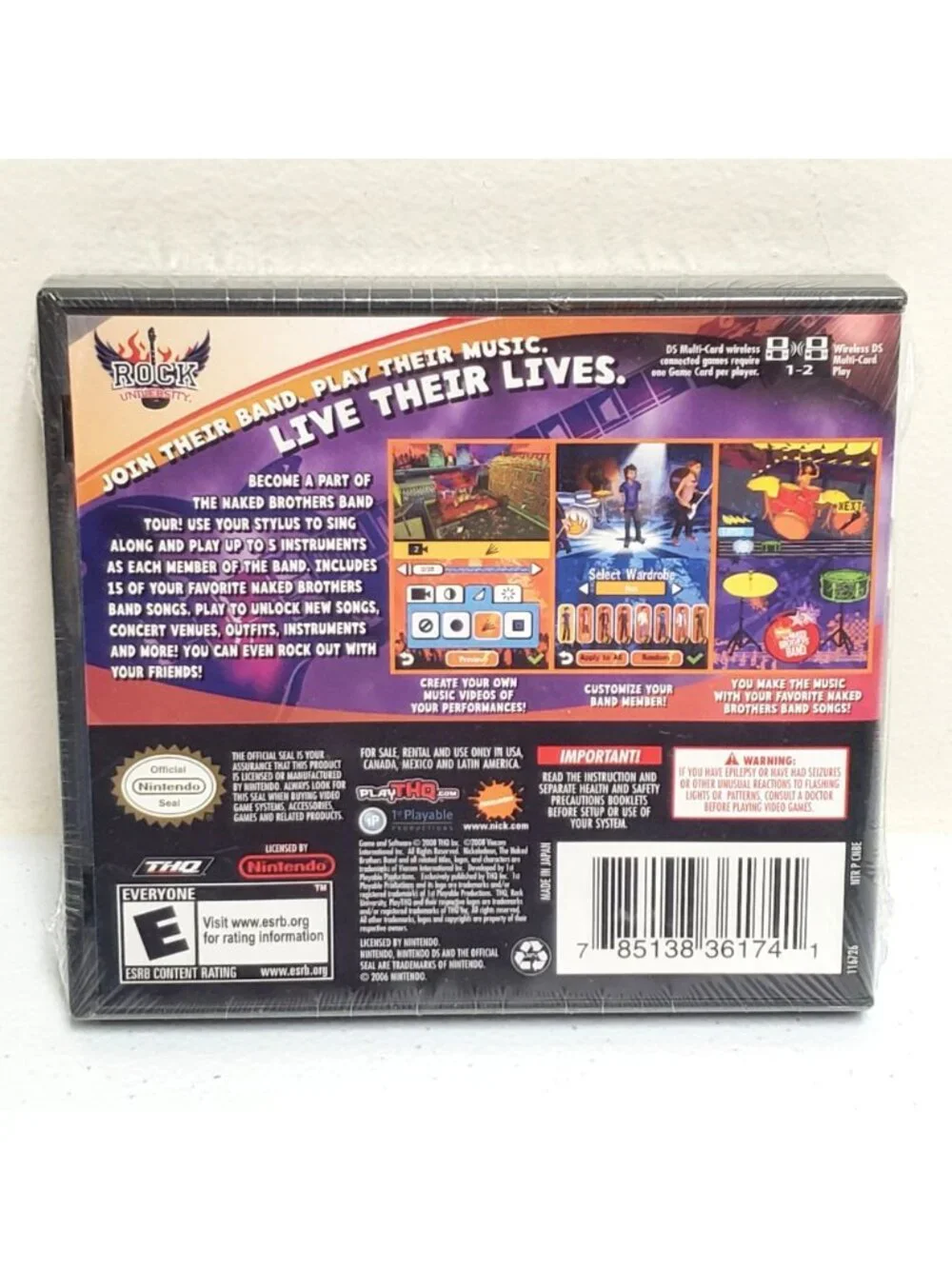 The Naked Brothers Band: The Video Game Nintendo DS New Sealed